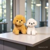 Simulated curly teddy dog plush toy, little dog, curly dog doll, children's companion and soothing doll details Picture